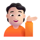 손을 내미는 사람: 밝은 피부 톤