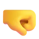 오른쪽을 향한 주먹
