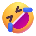 바닥에 구르며 웃기