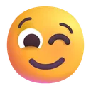 윙크하는 얼굴