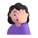 여성 얼굴 손바닥: 밝은 피부 톤