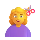 머리를 자르는 여성