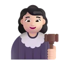 여성 판사: 밝은 피부 톤