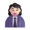 여성 직장인: 밝은 피부 톤