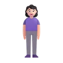 서 있는 여성: 밝은 피부 톤