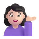 손을 내미는 여성: 밝은 피부 톤