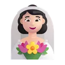 베일을 쓴 여성: 밝은 피부 톤