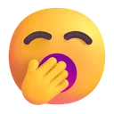 하품하는 얼굴