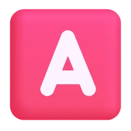 Negative Squared Latin Capital Letter A Microsoft 3D Fluent