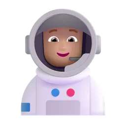 Astronaut: Medium-Light Skin Tone Microsoft 3D Fluent
