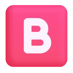 Negative Squared Latin Capital Letter B Microsoft 3D Fluent