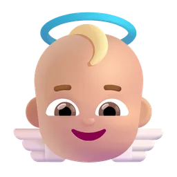 Baby Angel: Medium-Light Skin Tone Microsoft 3D Fluent