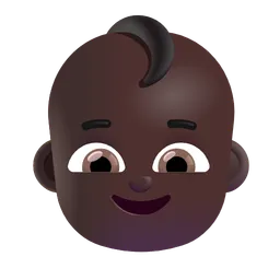 Baby: Dark Skin Tone Microsoft 3D Fluent