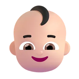Baby: Light Skin Tone Microsoft 3D Fluent