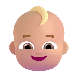 Baby: Medium-Light Skin Tone Microsoft 3D Fluent