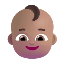 Baby: Medium Skin Tone Microsoft 3D Fluent
