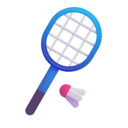 Badminton Racquet and Shuttlecock Microsoft 3D Fluent