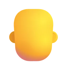 Emoji Component Bald Microsoft 3D Fluent