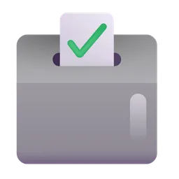 투표용지가 있는 투표함 Microsoft 3D Fluent
