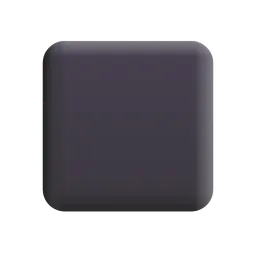 Black Medium Square Microsoft 3D Fluent