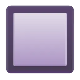 검은색 사각형 버튼 Microsoft 3D Fluent