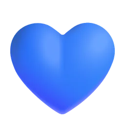 Blue Heart Microsoft 3D Fluent