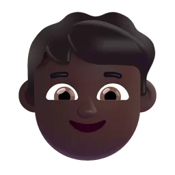 Boy: Dark Skin Tone Microsoft 3D Fluent