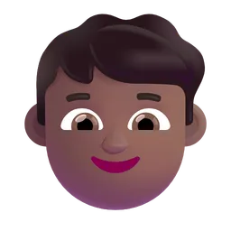 Boy: Medium-Dark Skin Tone Microsoft 3D Fluent