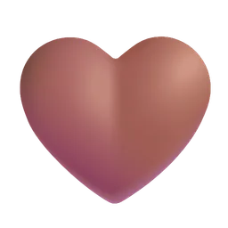 Brown Heart Microsoft 3D Fluent