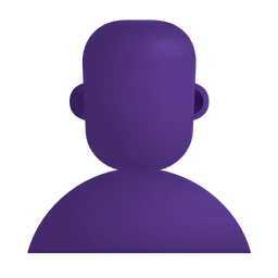Bust in Silhouette Microsoft 3D Fluent