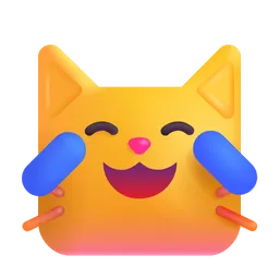 Cat Face with Tears of Joy Microsoft 3D Fluent