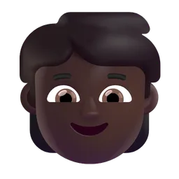 Child: Dark Skin Tone Microsoft 3D Fluent