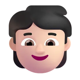 Child: Light Skin Tone Microsoft 3D Fluent