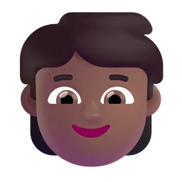 Child: Medium-Dark Skin Tone Microsoft 3D Fluent