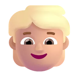 Child: Medium-Light Skin Tone Microsoft 3D Fluent