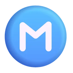 원으로 표시된 M Microsoft 3D Fluent