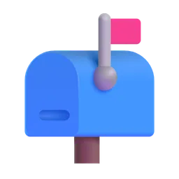 깃발이 올라간 닫힌 사서함 Microsoft 3D Fluent