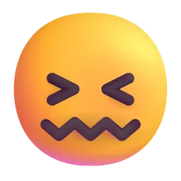 Confounded Face Microsoft 3D Fluent