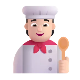 요리: 밝은 피부 톤 Microsoft 3D Fluent