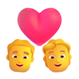 하트가 있는 커플: 남자, 사람 Microsoft 3D Fluent