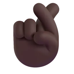 손가락 교차: 어두운 피부 톤 Microsoft 3D Fluent