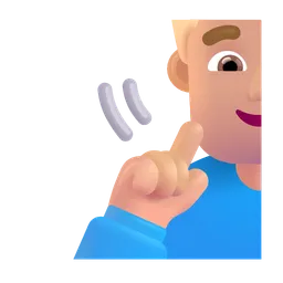 Deaf Man: Medium-Light Skin Tone Microsoft 3D Fluent