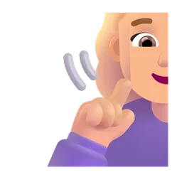 Deaf Woman: Medium-Light Skin Tone Microsoft 3D Fluent