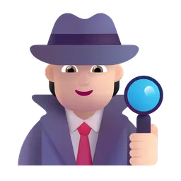 Detective: Light Skin Tone Microsoft 3D Fluent