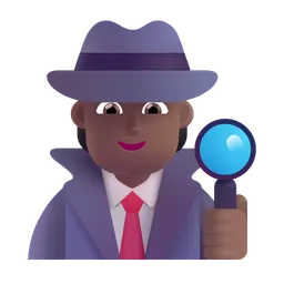 형사: 중간 정도의 어두운 피부 톤 Microsoft 3D Fluent