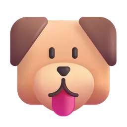 개 얼굴 Microsoft 3D Fluent