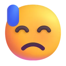 Face with Cold Sweat Microsoft 3D Fluent