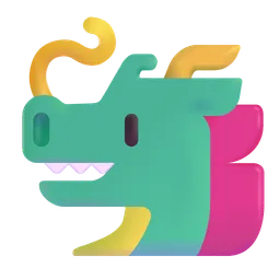 드래곤 얼굴 Microsoft 3D Fluent