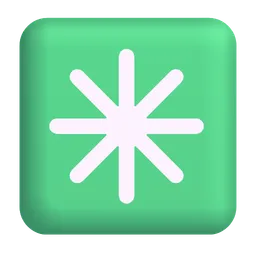 8-스포크 별표 Microsoft 3D Fluent