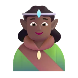 Elf: Medium-Dark Skin Tone Microsoft 3D Fluent